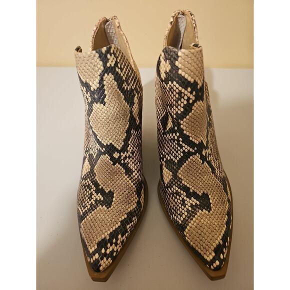 Steve Madden Women's Leather Snake Print Block Heel Ankle Bootie Size 6.5 - Picture 11 of 11